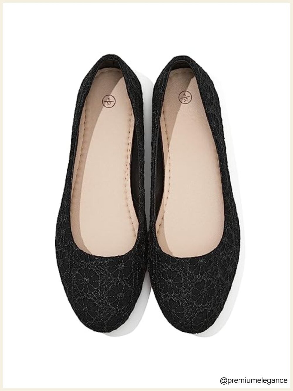 Lace Ballet Flats Women Slip On Dressy Comfortable Foldable Shoes